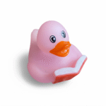 Pink Reading Rubber Duck 5cm