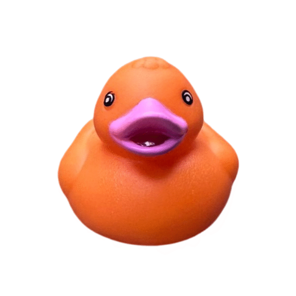 Classic Orange Rubber Duck 5cm