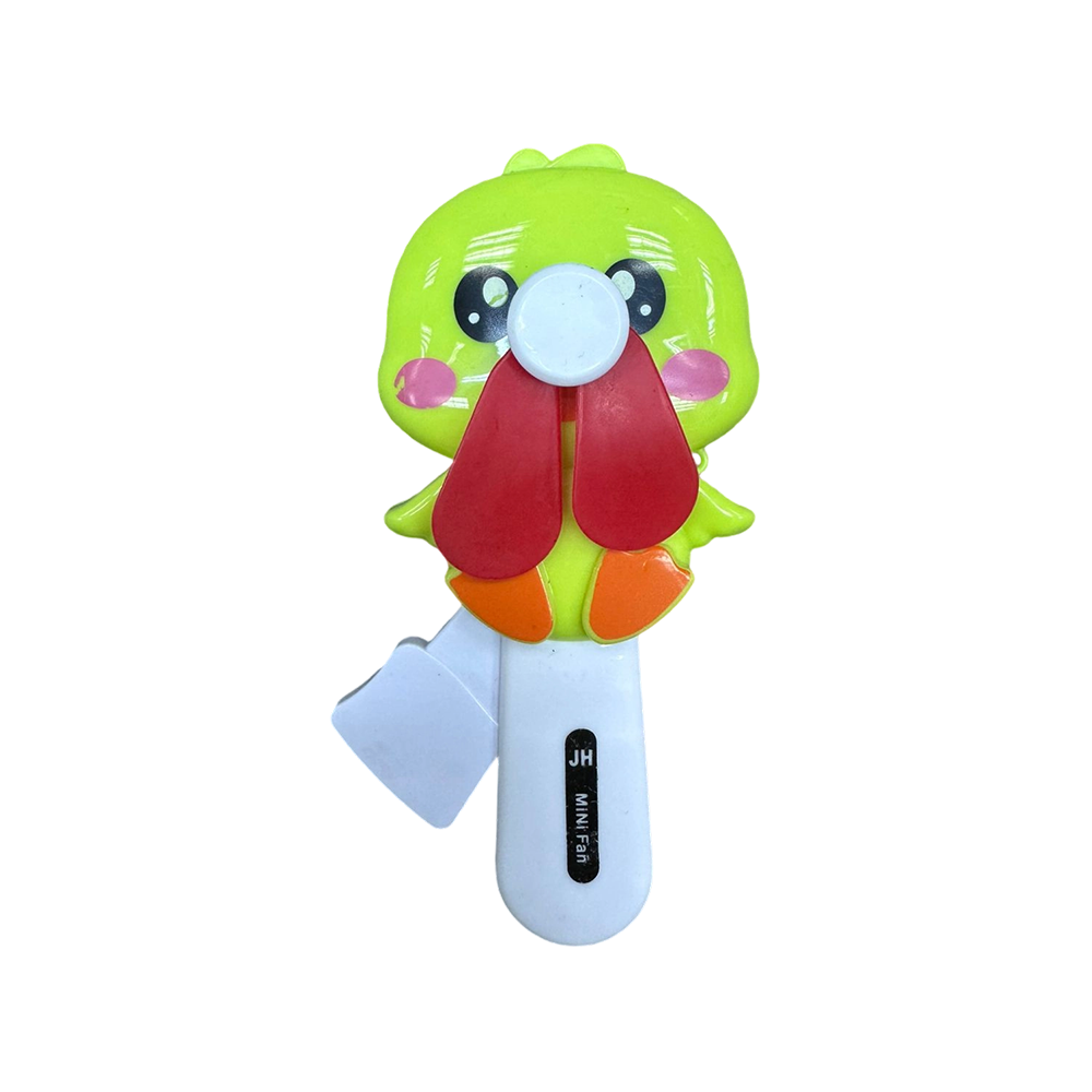 2 (1) Green Mini Duck Hand-press Fan Portable - Image 1