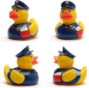 Rubber Yellow Duck (Post man) 8cm - Image 2