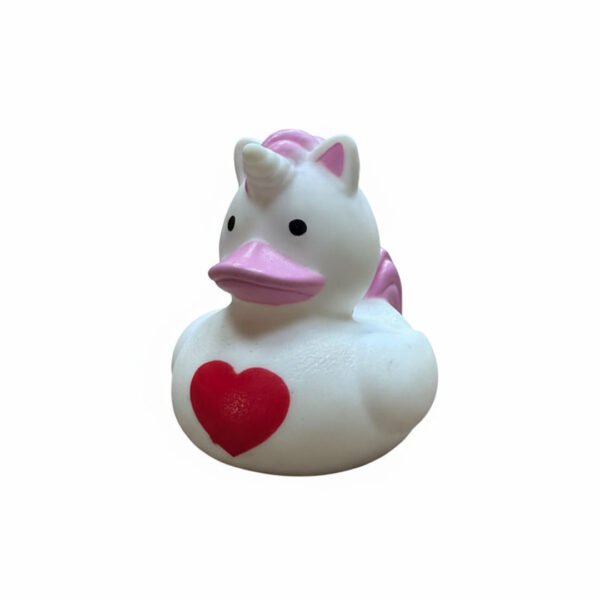 Unicorn with Red Heart Rubber Duck 5cm