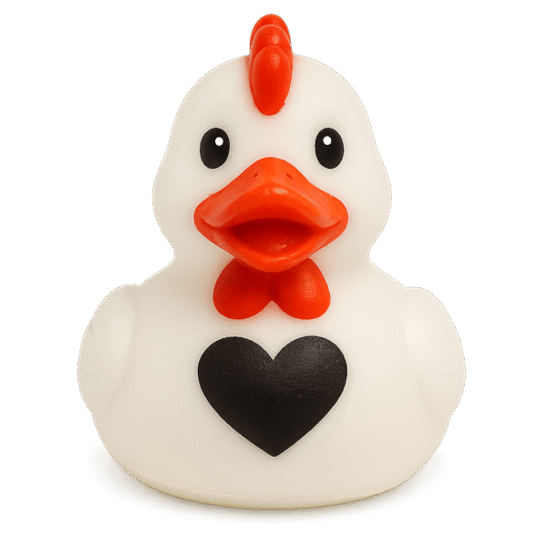 Heart Male Rubber Duck 5cm