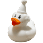 White Clown Rubber Duck 5cm