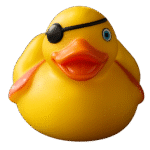 Pirate Rubber Duck with Eye Patch 5cm