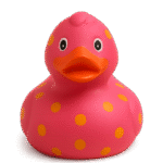 Dot Duck- Pinky Rubber Duck 8cm