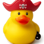 Pirate Rubber Duck with Red Hat 5cm
