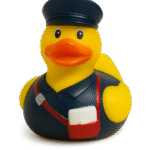 Rubber Yellow Duck (Post man) 8cm