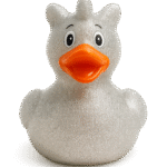 Glitter Unicorn Rubber Duck 5cm