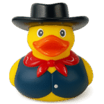 Cow Boy Rubber Duck 8cm