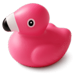Pink Flamingo Rubber Duck 5cm