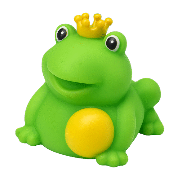 Queen Green Frog Rubber Duck 5cm