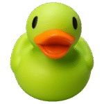 Classic Green Rubber Duck 8cm