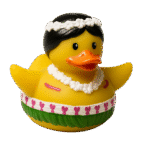 Hawaiian Rubber Duck 5cm