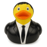 Groom with Black Suit Rubber Duck 8cm