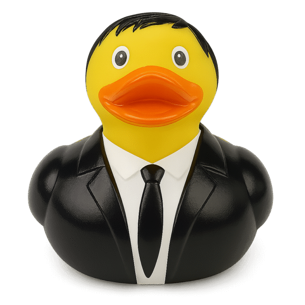 Groom with Black Suit Rubber Duck 8cm