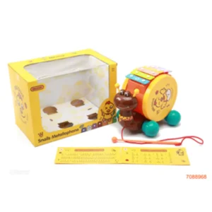 Baby Activity Toy Cartoon Snail Toy Drum Baby 6 Notes Xylophone Toy - Image 3