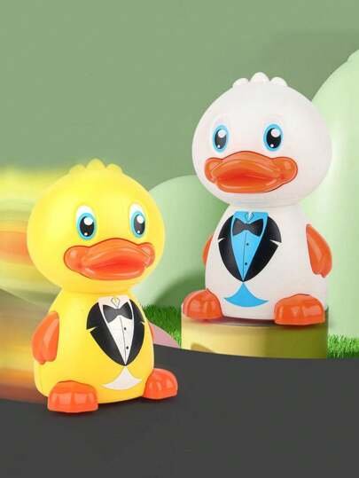 2303 Press adorable duck FREE WAY CAR cartoon car duck press toy - Image 1