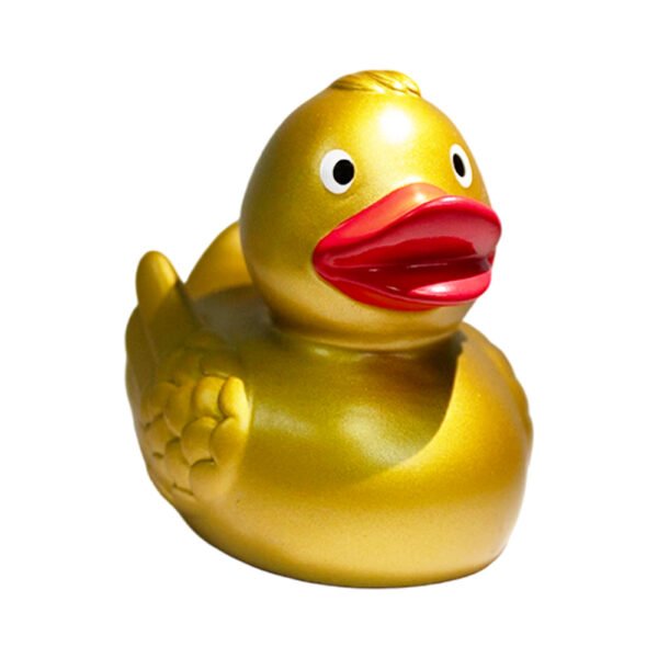 SOLID GOLD RUBBER DUCK 8CM