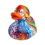 RAINBOW RUBBER DUCK 8CM