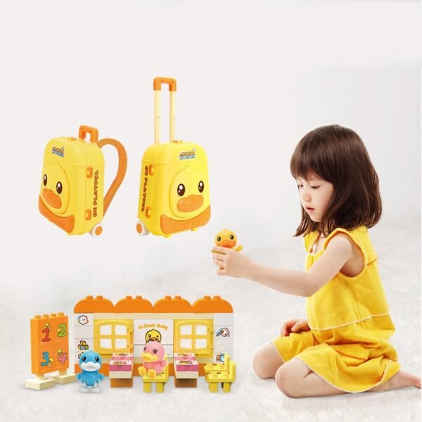 BUIDLING BLOCK SET WITH BACKPACK TROLLEY CASE