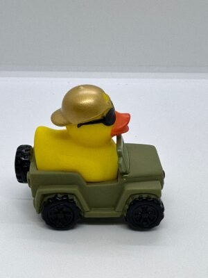 COOL RUBBER DUCK DRIVE GREEN JEEB CAR 8CM - Image 2