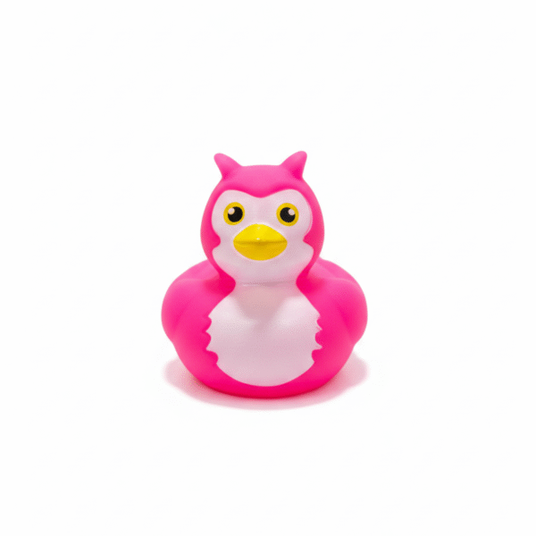 Pink Owl Rubber Duck 5cm