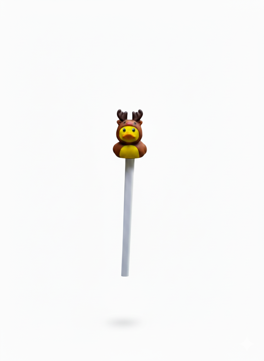 Reindeer Duck Pencil Topper