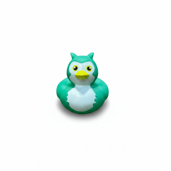 Green Owl Rubber Duck 5cm