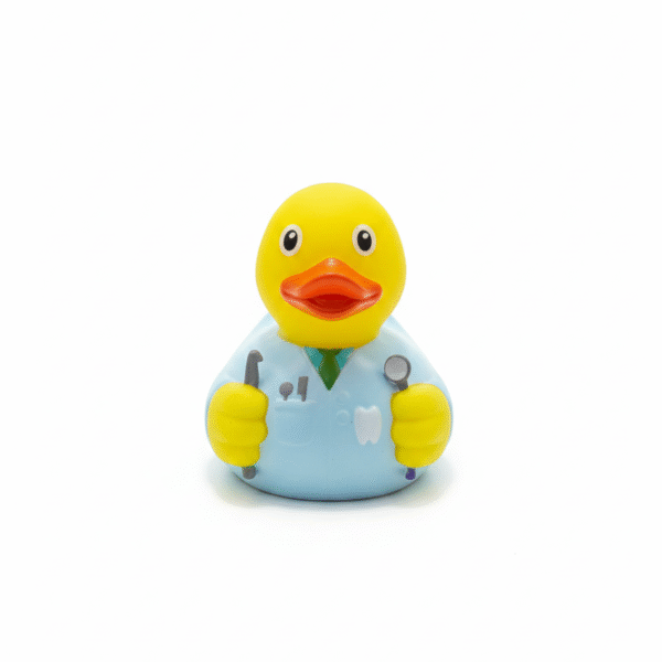 Brush-and-Floss Dentist Rubber Duck8cm