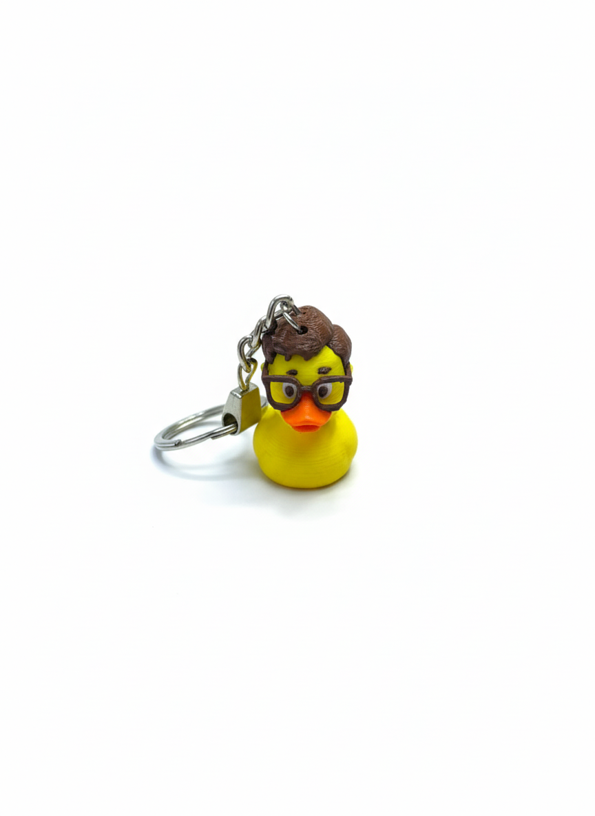 The "Scholar-Duck" 3D Printed Keychain - Image 1