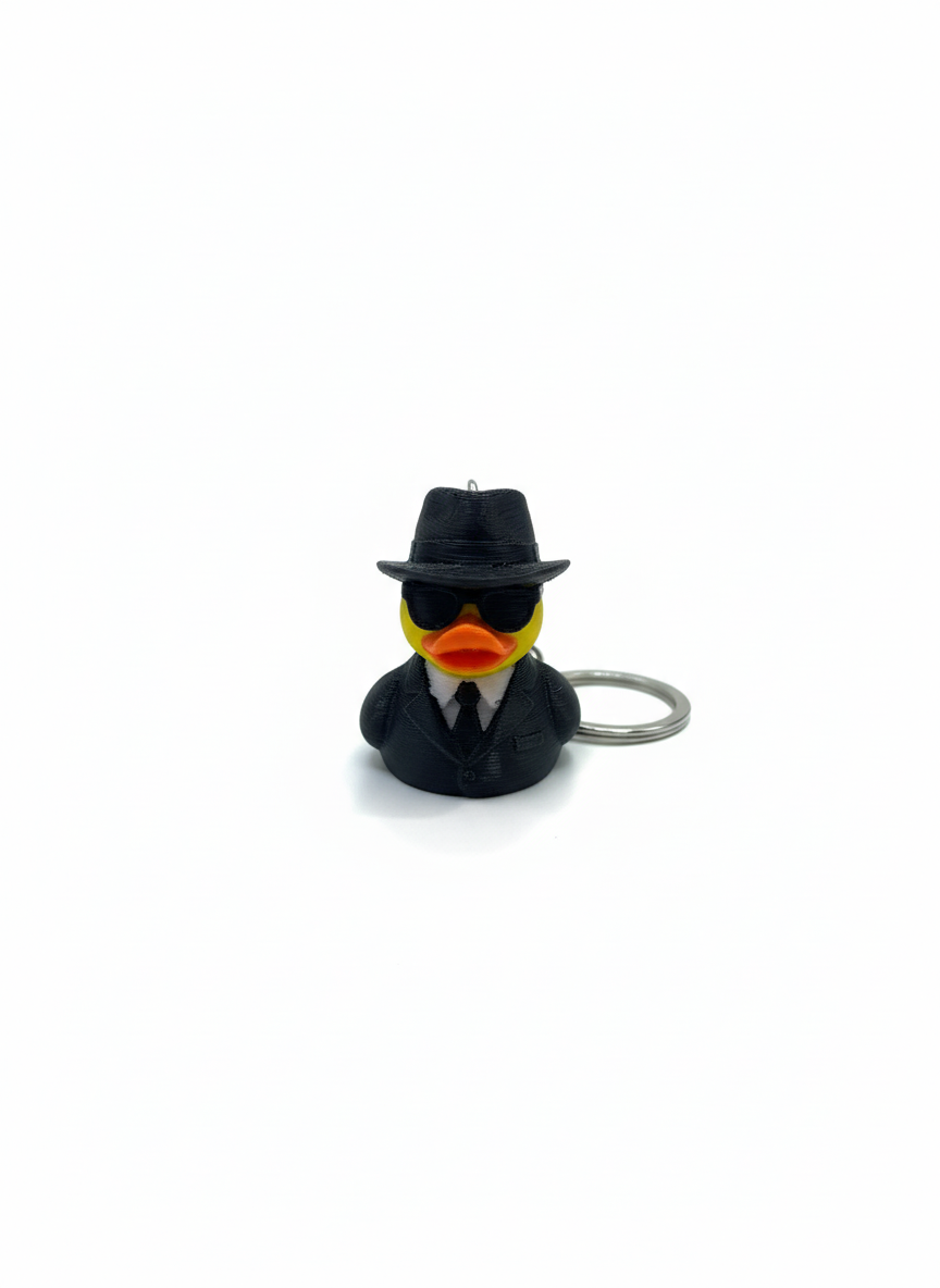 The "Agent 00-Quack" Secret Service 3D Printed Keychain - Image 1