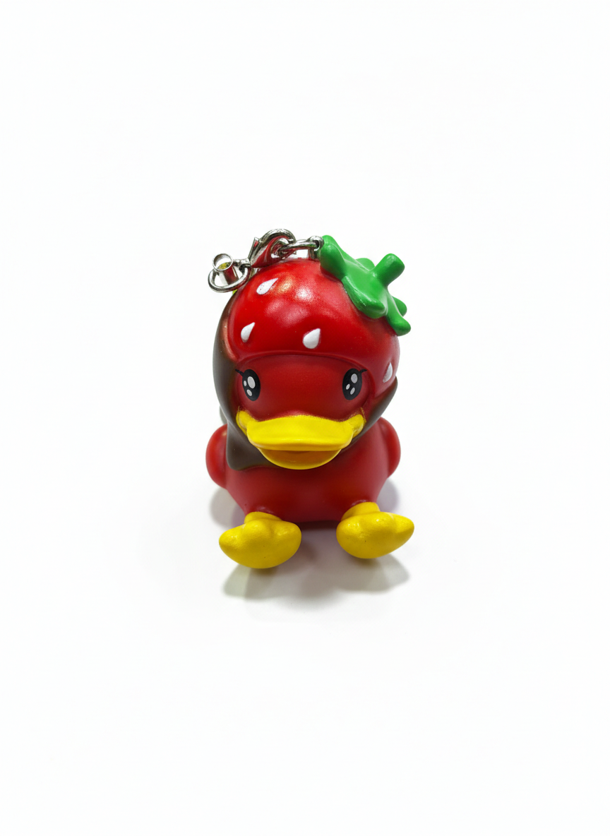 The Strawberry Duck Keychain - Image 1