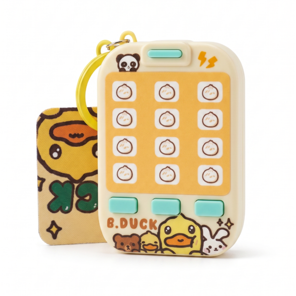 B.Duck Pastel Retro Phone Fidget Keychain