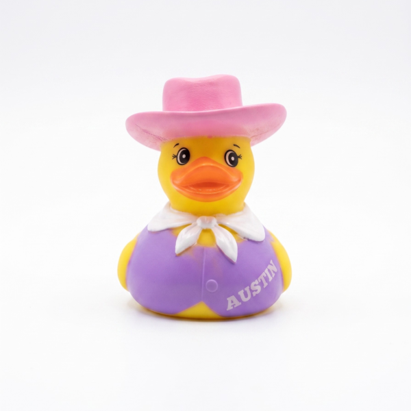 "Austin" Pink Cowgirl Rubber Duck